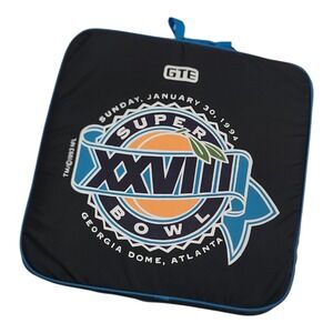 Vintage 1994 Super Bowl XXVIII Stadium Seat Cushion GTE Georgia Dome Atlanta NFL